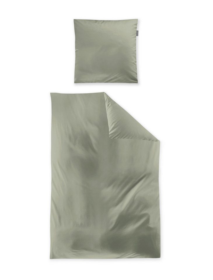 Irisette Bettwäsche Premium Satin Bettwäsche Paris, Mako-Satin, 2 teilig, hochwertige Uni Premium Bettwäsche mit Reißverschluss, 100% Baumwolle – Bild 2 von 5