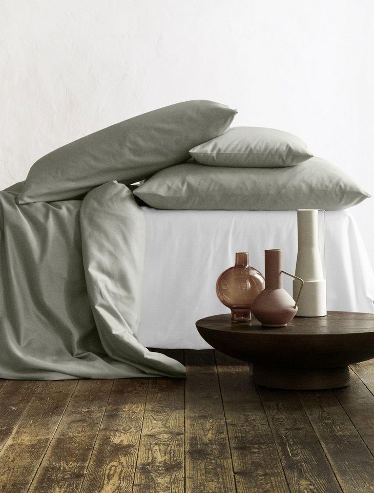 Irisette Bettwäsche Premium Satin Bettwäsche Paris, Mako-Satin, 2 teilig, hochwertige Uni Premium Bettwäsche mit Reißverschluss, 100% Baumwolle – Bild 4 von 5