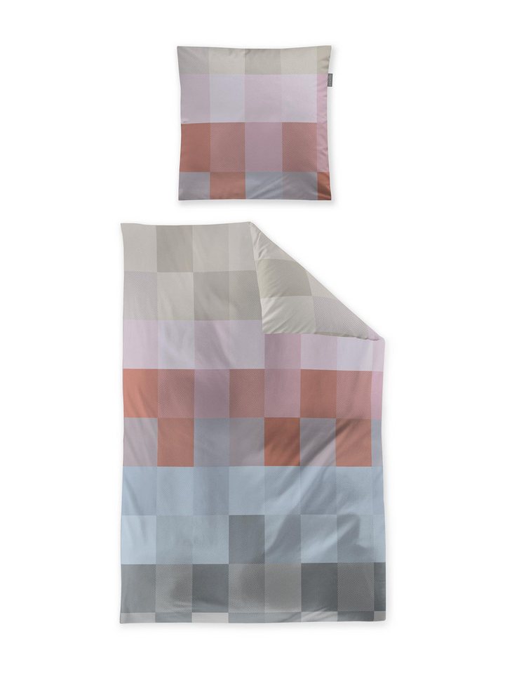 Irisette Bettwäsche Wave 8695, Mako-Satin, 2 teilig, anschmiegsam und atmungsaktiv, Ganzjahresqualität – Bild 2 von 4