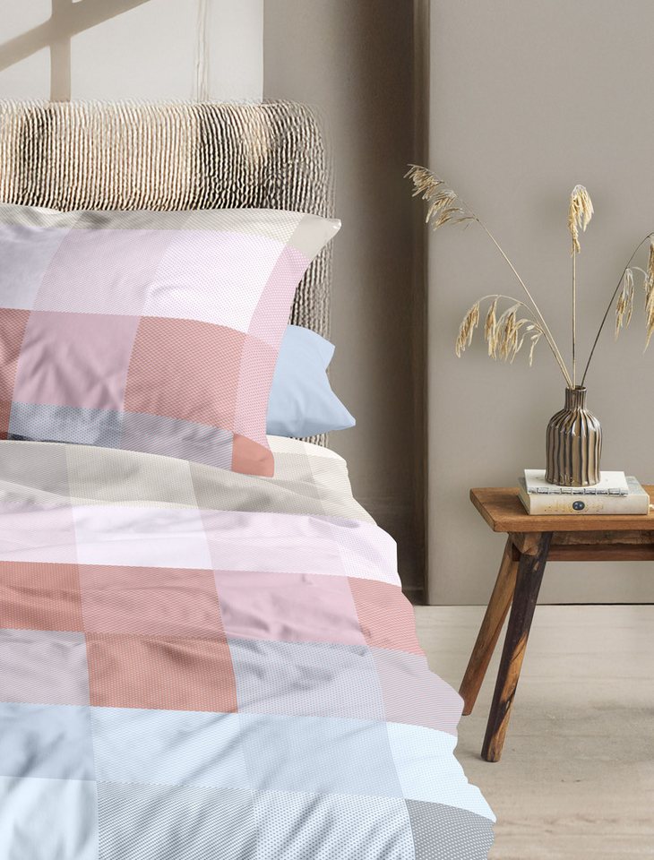 Irisette Bettwäsche Wave 8695, Mako-Satin, 2 teilig, anschmiegsam und atmungsaktiv, Ganzjahresqualität – Bild 4 von 4