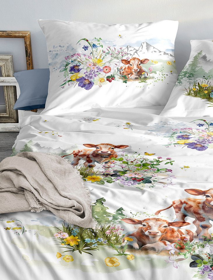 Irisette Bettwäsche Wave 8767, Mako-Satin, 2 teilig, anschmiegsam und atmungsaktiv, Ganzjahresqualität – Bild 4 von 4