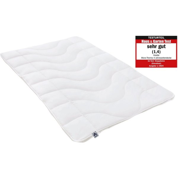 Irisette Microfaserbettdecke Steppbett Micro Thermo, Füllung: Markenhohlfaser irisette®, Bezug: soft und anschmiegsam, waschbar bis 60°C, entwickelt in Deutschl