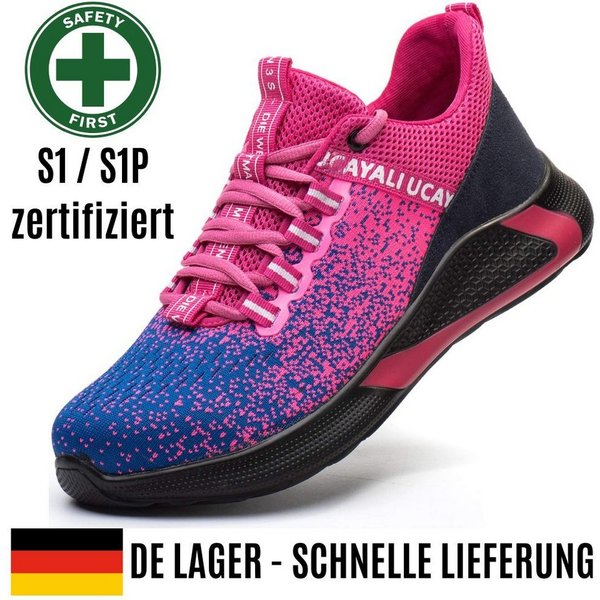 IRON FORCE S1 / S1P oder SBP - jeweils CE ISO zertifizierter Sicherheitsschuh (durchtrittsicher, bequem, leicht, rutschfest, atmungsaktiv) Stahlkappenschuhe Arb