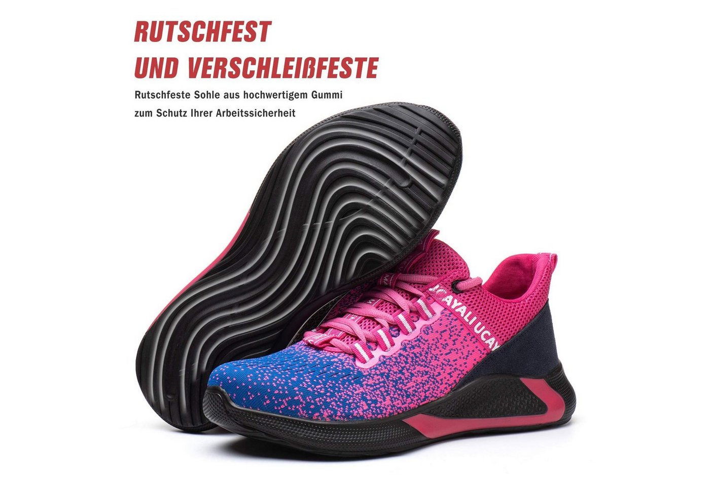 IRON FORCE S1 / S1P oder SBP - jeweils CE ISO zertifizierter Sicherheitsschuh (durchtrittsicher, bequem, leicht, rutschfest, atmungsaktiv) Stahlkappenschuhe Arb – Bild 5 von 5