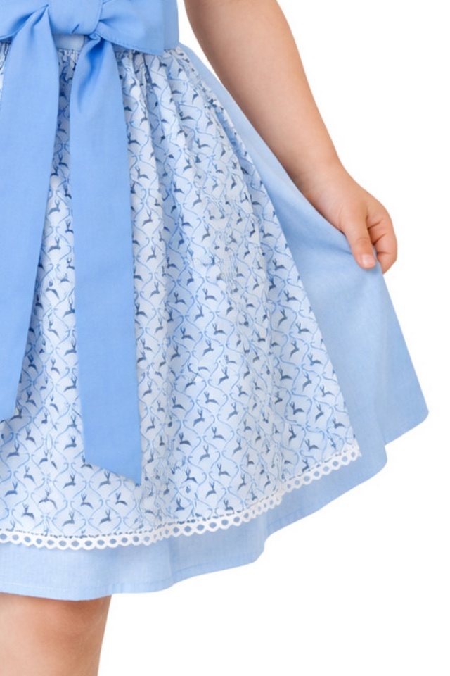 Isar-Trachten Dirndl Kinderdirndl 2tg. - KLARA - hellblau – Bild 3 von 3