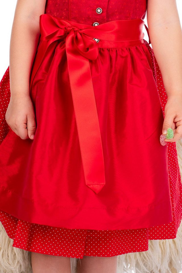 Isar-Trachten Dirndl Kinderdirndl 3tlg. - AVA - rot – Bild 3 von 4