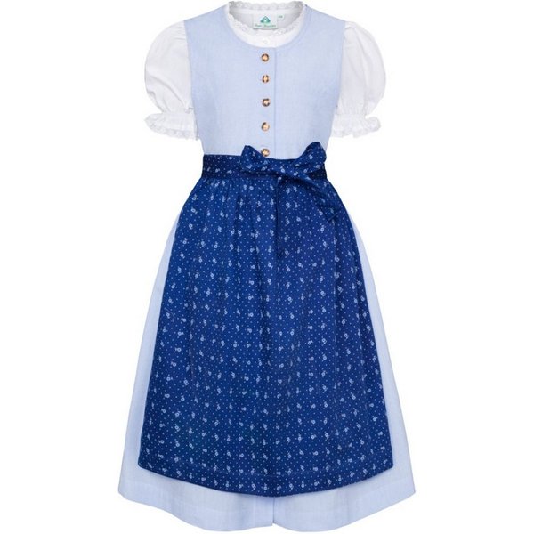 Isar-Trachten Dirndl Kinderdirndl 3tlg. - CATARINA - hellblau