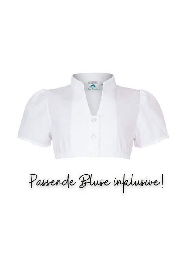 Isar-Trachten Dirndl Kinderdirndl 3tlg. - TILLA - hellblau – Bild 3 von 3