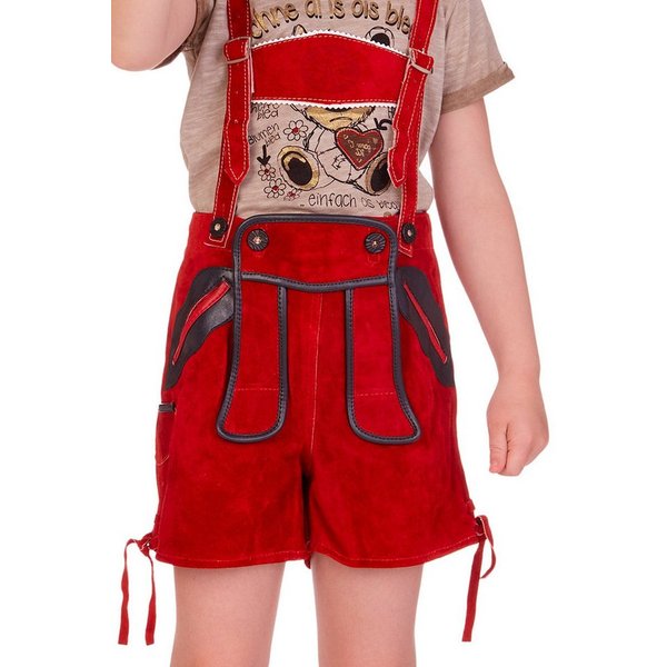 Isar-Trachten Lederhose Lederhose Kinder - JASCHA - rot