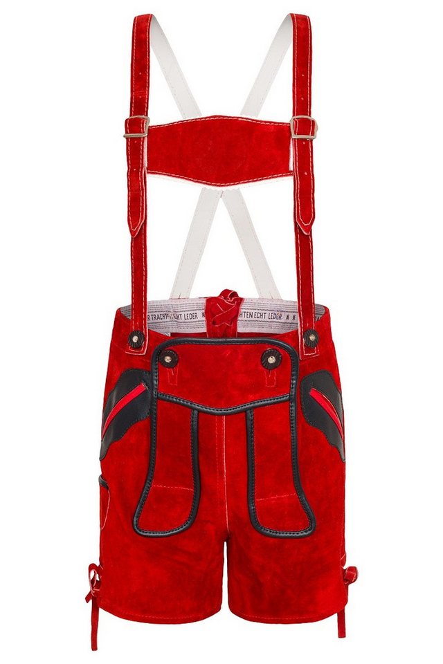 Isar-Trachten Lederhose Lederhose Kinder - JASCHA - rot – Bild 4 von 4
