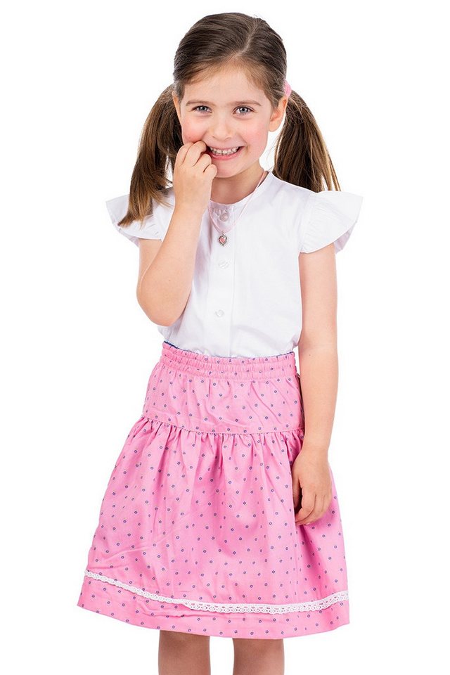 Isar-Trachten Trachtenbluse Trachtenbluse Kinder - AZALEA - weiß – Bild 5 von 5