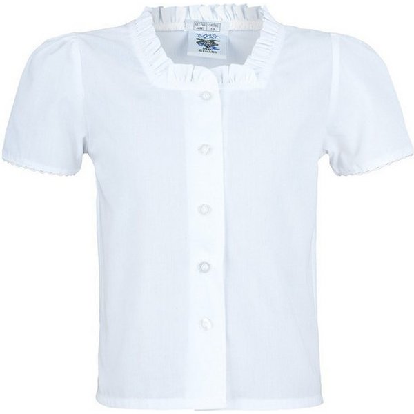 Isar-Trachten Trachtenbluse Mädchen Bluse - DINA - weiß
