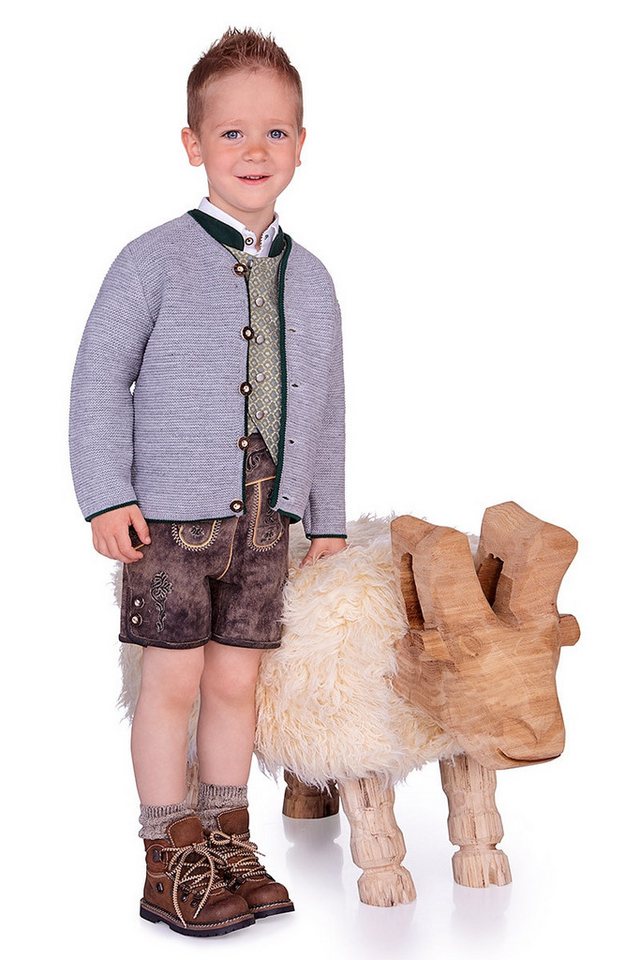 Isar-Trachten Trachtenjacke Trachtenjacke Kinder - MATS - hellgrau – Bild 3 von 4