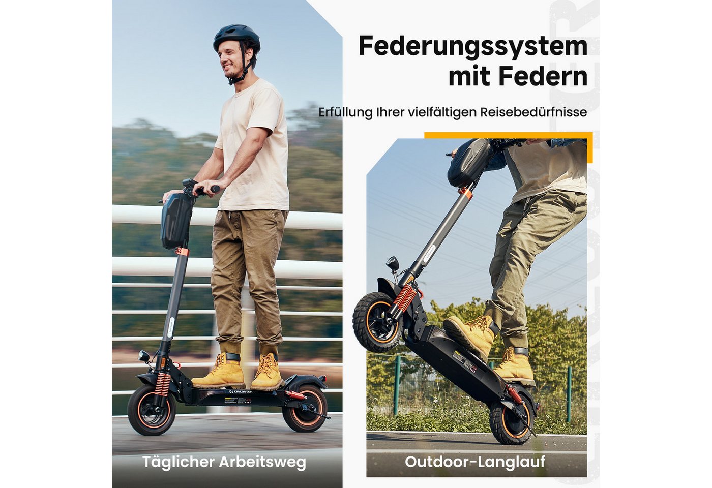 iscooter E-Scooter 2 Stück 10 Zoll Elektroroller mit Straßenzulassung passt ins Gelände, 500,00 W, 20,00 km/h, doppelten Stoßdämpfungssystem, Batterie 12,5 Ah 6 – Bild 3 von 5
