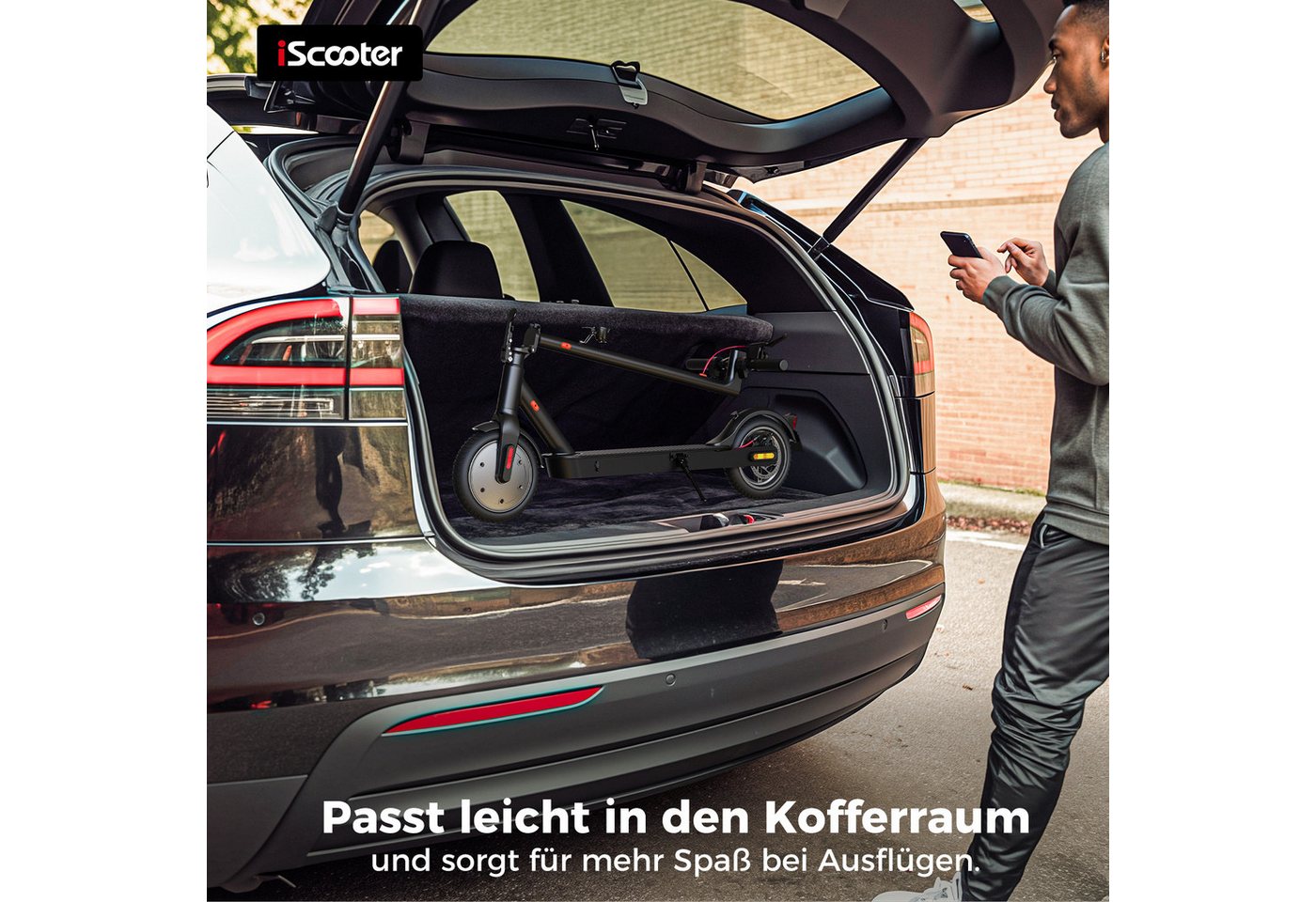 iSinwheel E-Scooter mit Straßenzulassung (ABE), 30 km Reichweite, faltbar, mit App, 20 km/h, leicht, schnell und zuverlässig – Bild 5 von 5