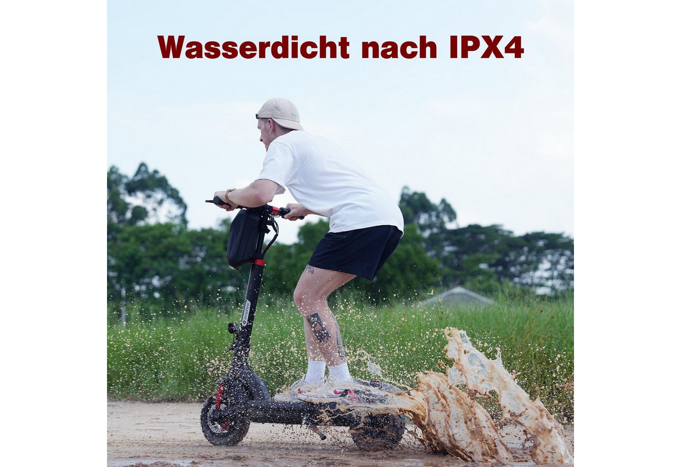 iSinwheel E-Scooter mit Straßenzulassung (ABE),APP,11-Zoll-Reifen, 20 km/h, (1 tlg), 80km Reichweite,Duales Bremssystem, Belastung bis 150kg – Bild 2 von 5