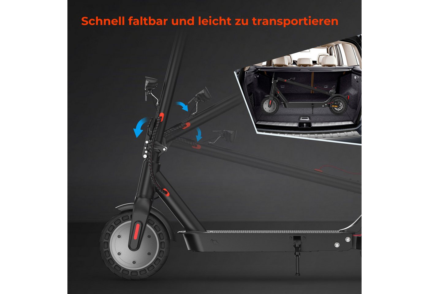 iSinwheel E-Scooter mit Straßenzulassung (ABE), 30 km Reichweite, faltbar, mit App, 20 km/h, leicht, schnell und zuverlässig – Bild 5 von 5