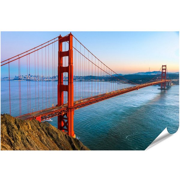 islandburner Poster Golden Gate Bridge San Francisco Kalifornien Usa Fotodruck