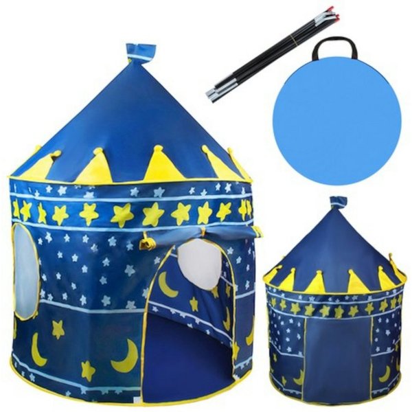 ISO TRADE Innenzelt Blaues Kinderzelt, Personen: 2 (Spar-Set, 1 tlg., spielen, Prinzessin), das Zelt hat keine scharfen Kanten