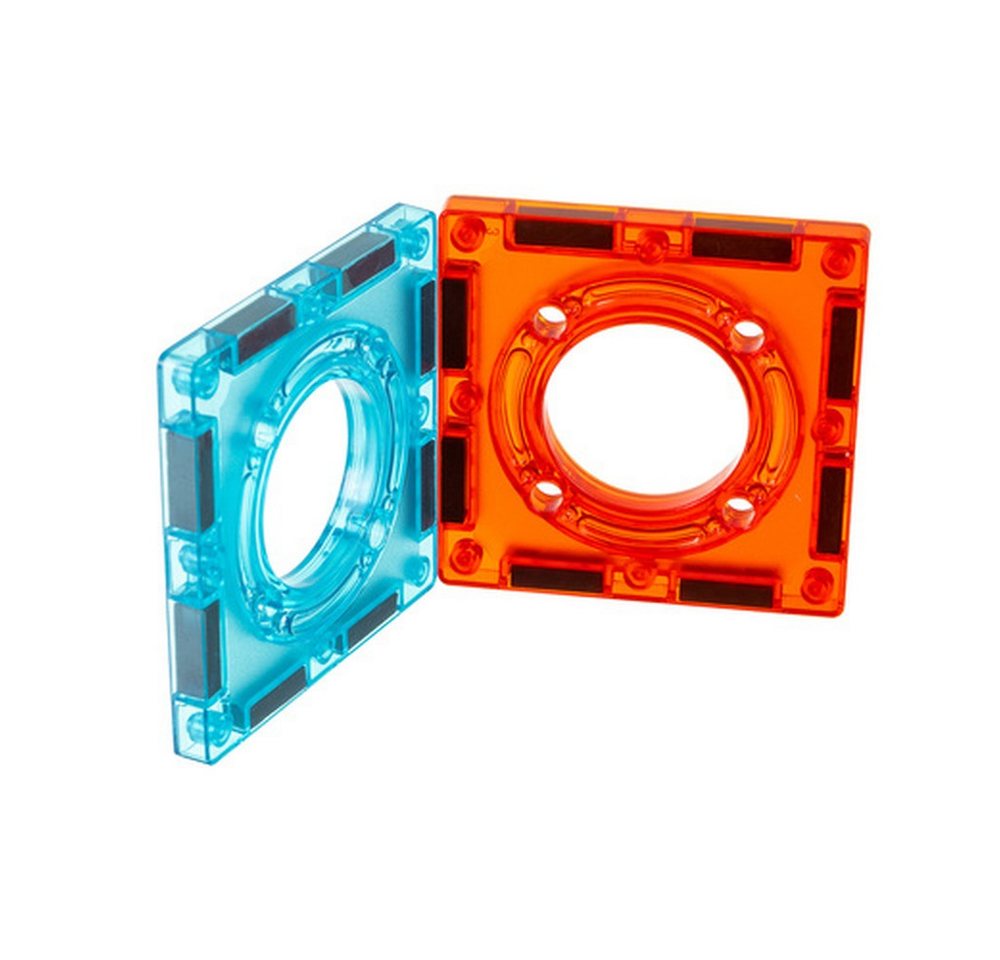 ISO TRADE Kugelbahn 3D-Magnetbausteine Kugelbahn, (Spar-Set, Kreativität), Integrierte Beleuchtung verleiht den Bauwerken einen magischen Effekt – Bild 5 von 5