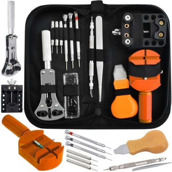 ISO TRADE Multitool Uhrmacherset Werkzeugkasten, (Spar-Set, 13 St., Etui Watch Tools), für kleinere als auch für komplexere Reparaturen
