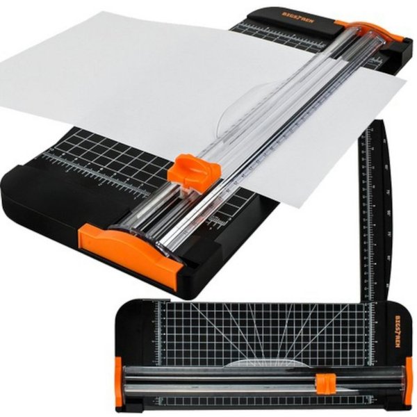 ISO TRADE Papierschneidegerät Papierschneidemaschine Papierschneider, das Raster ermöglichen eine genaue Positionierung des Papiers