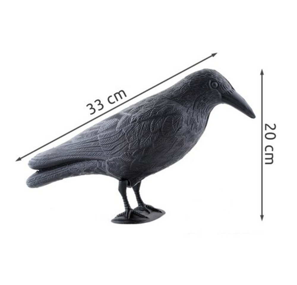 ISO TRADE Vogelattrappe Vogelabwehr Rabe,10 m (Spar-Set, 1-St., ästehtisch realistisch), Realistisches Erscheinungsbild – Bild 3 von 3