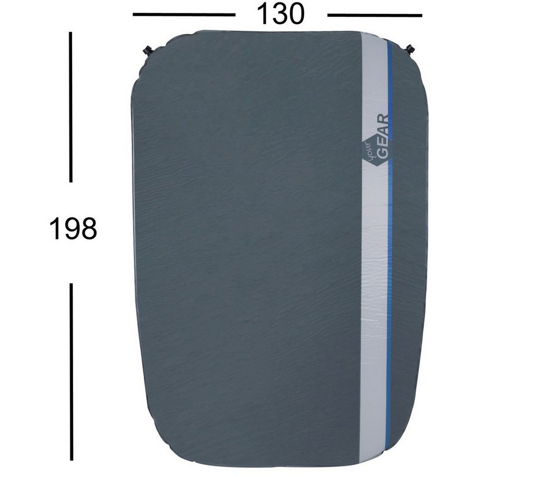 yourGEAR Isomatte yourGEAR ISO Duo Max selbstaufblasbare 2 Mann Isomatte 198x130x7cm Doppel-Thermomatte Luftmatratze Luftbett Campingmatte – Bild 2 von 5