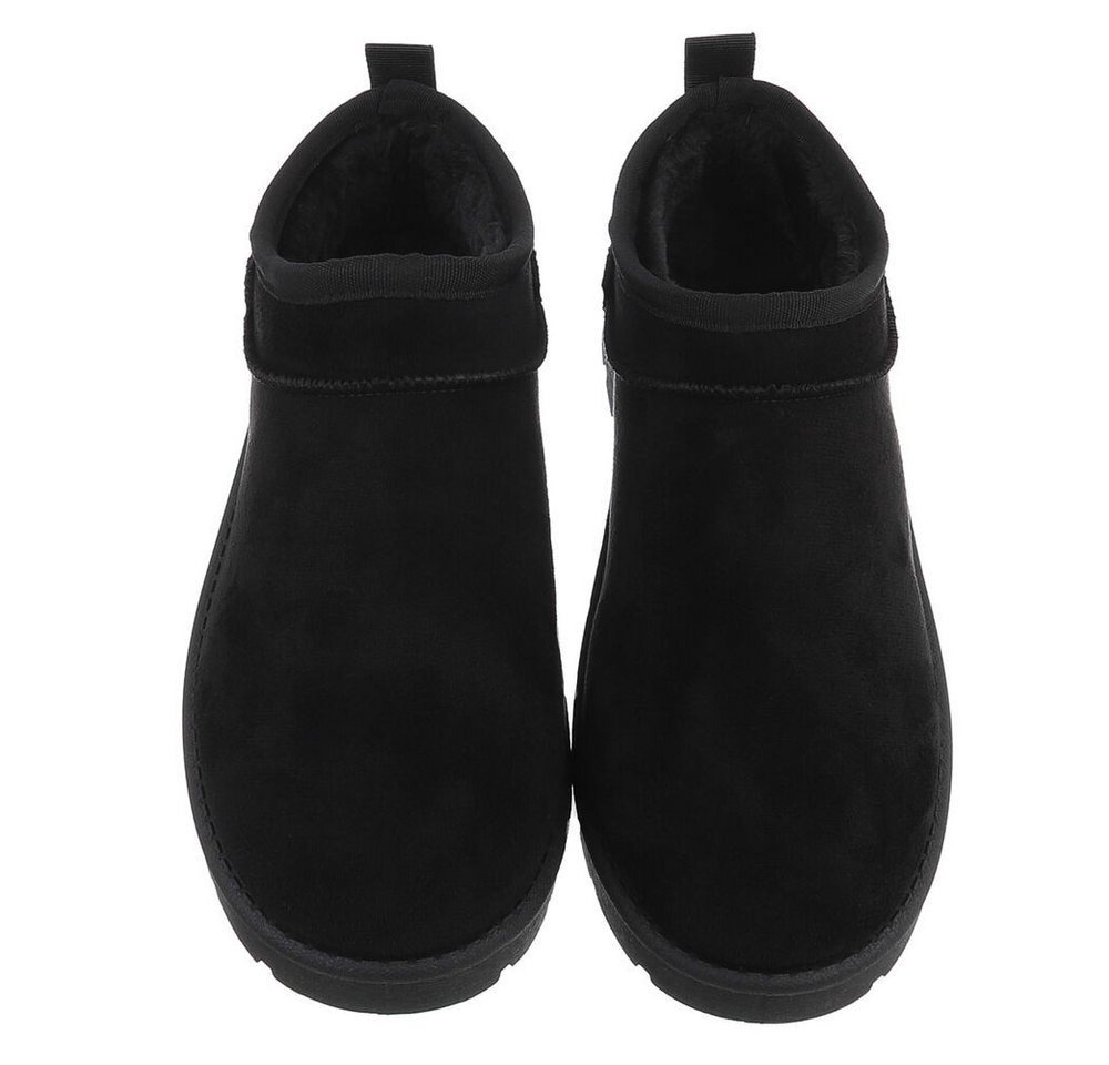 Ital-Design Bequeme Damenfreizeitschuhe mit praktischem Design Snowboots (90624827) Flach Plateaustiefeletten in Schwarz – Bild 4 von 5