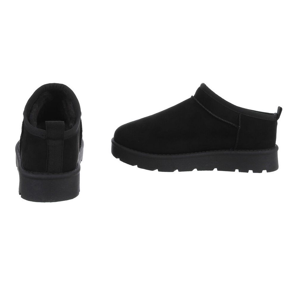 Ital-Design Bequeme Damenfreizeitschuhe mit praktischem Design Snowboots (90624827) Flach Plateaustiefeletten in Schwarz – Bild 5 von 5