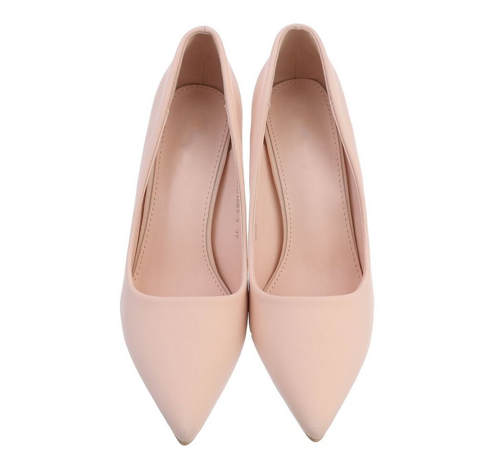 Ital-Design Damen Abendschuhe Elegant High-Heel-Pumps Pfennig-/Stilettoabsatz High Heel Pumps in Altrosa – Bild 4 von 4
