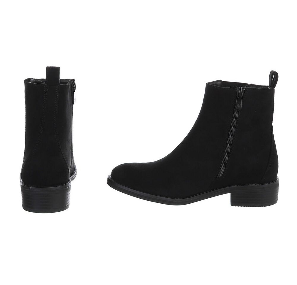 Ital-Design Damen Chelsea Boot mit Blockabsatz & Elastikeinsatz Stiefelette (92125587) Blockabsatz Chelsea Boots in Schwarz – Bild 5 von 5