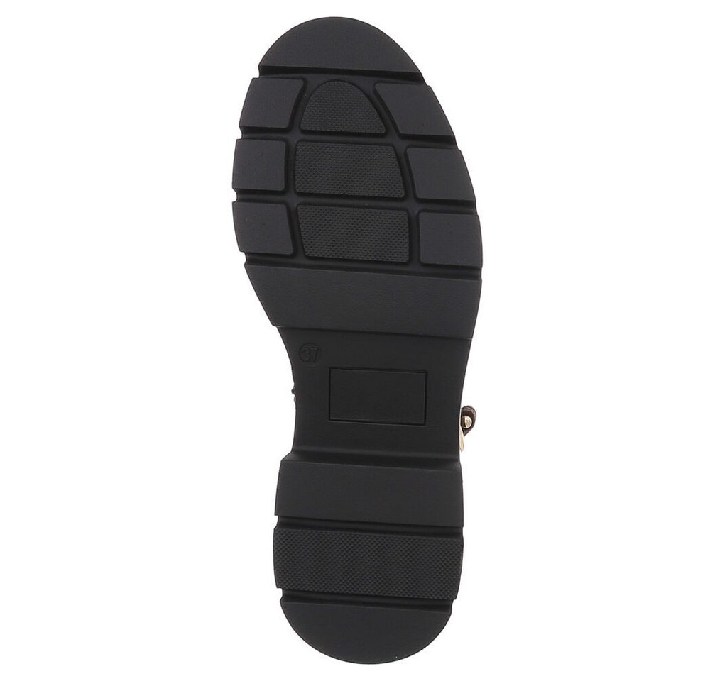 Ital-Design Damen Chelsea Boot mit Blockabsatz und Elastikeinsatz Plateaustiefelette (92355273) Blockabsatz Stiefeletten in Schwarz – Bild 3 von 5