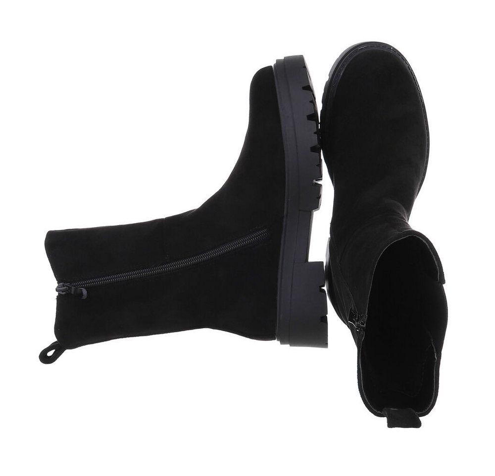 Ital-Design Damen Freizeit Plateaustiefelette (87417757) Blockabsatz Stiefeletten in Schwarz – Bild 2 von 5