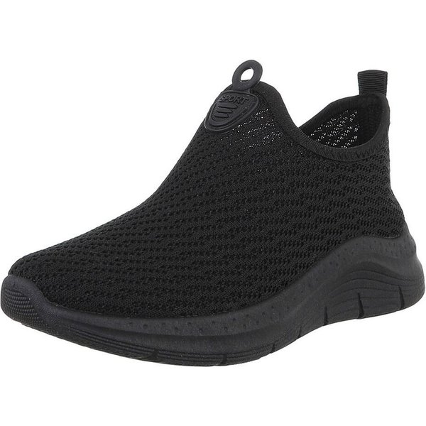 Ital-Design Damen Low-Top Freizeit Slipper (88851311) Keilabsatz/Wedge Sneakers Low in Schwarz