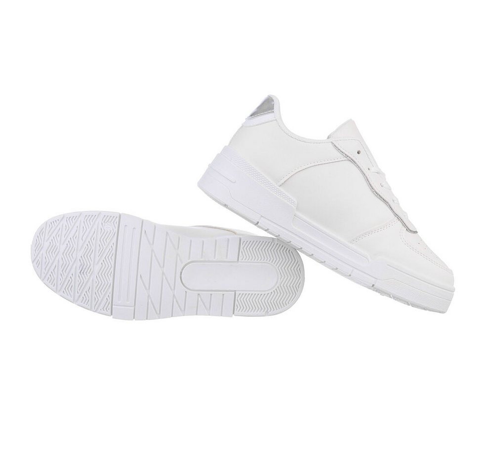 Ital-Design Damen Low-Top Freizeit Sneaker (86188026) Keilabsatz/Wedge Sneakers Low in Weiß – Bild 2 von 5