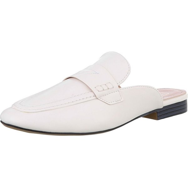 Ital-Design Damen Mules Freizeit Pantolette (88930357) Blockabsatz Pantoletten in Weiß