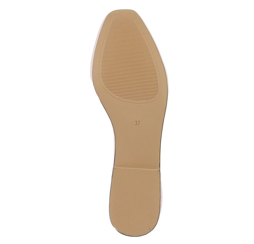 Ital-Design Damen Mules Freizeit Pantolette (88930357) Blockabsatz Pantoletten in Weiß – Bild 3 von 5