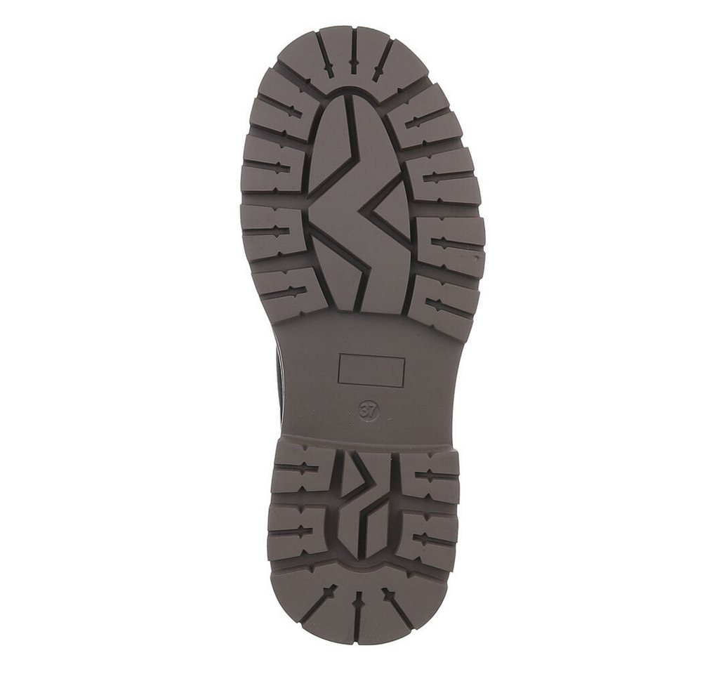 Ital-Design Damen Schnürschuhe Freizeit Stiefelette (87740351) Blockabsatz Plateaustiefeletten in Schwarz – Bild 3 von 5