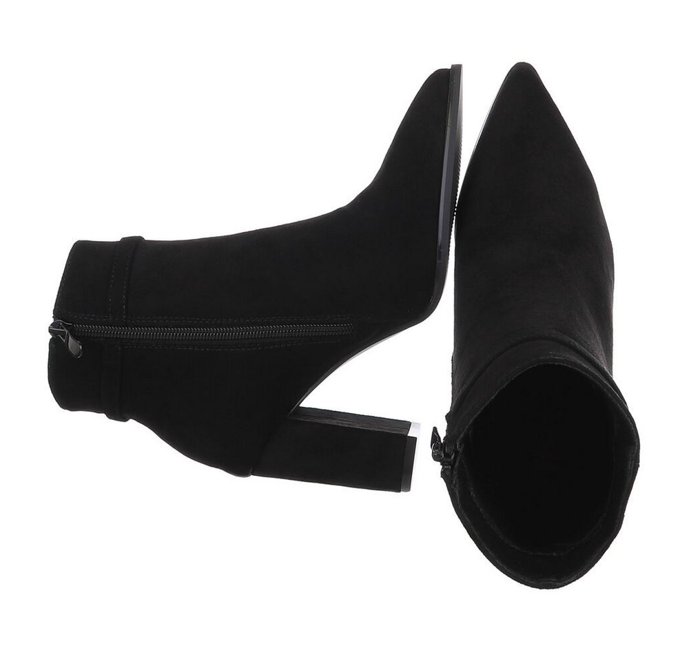 Ital-Design Damen Stiefelette mit Blockabsatz und Riemendetail High-Heel-Stiefelette (92269172) Blockabsatz Stiefeletten in Schwarz – Bild 2 von 5