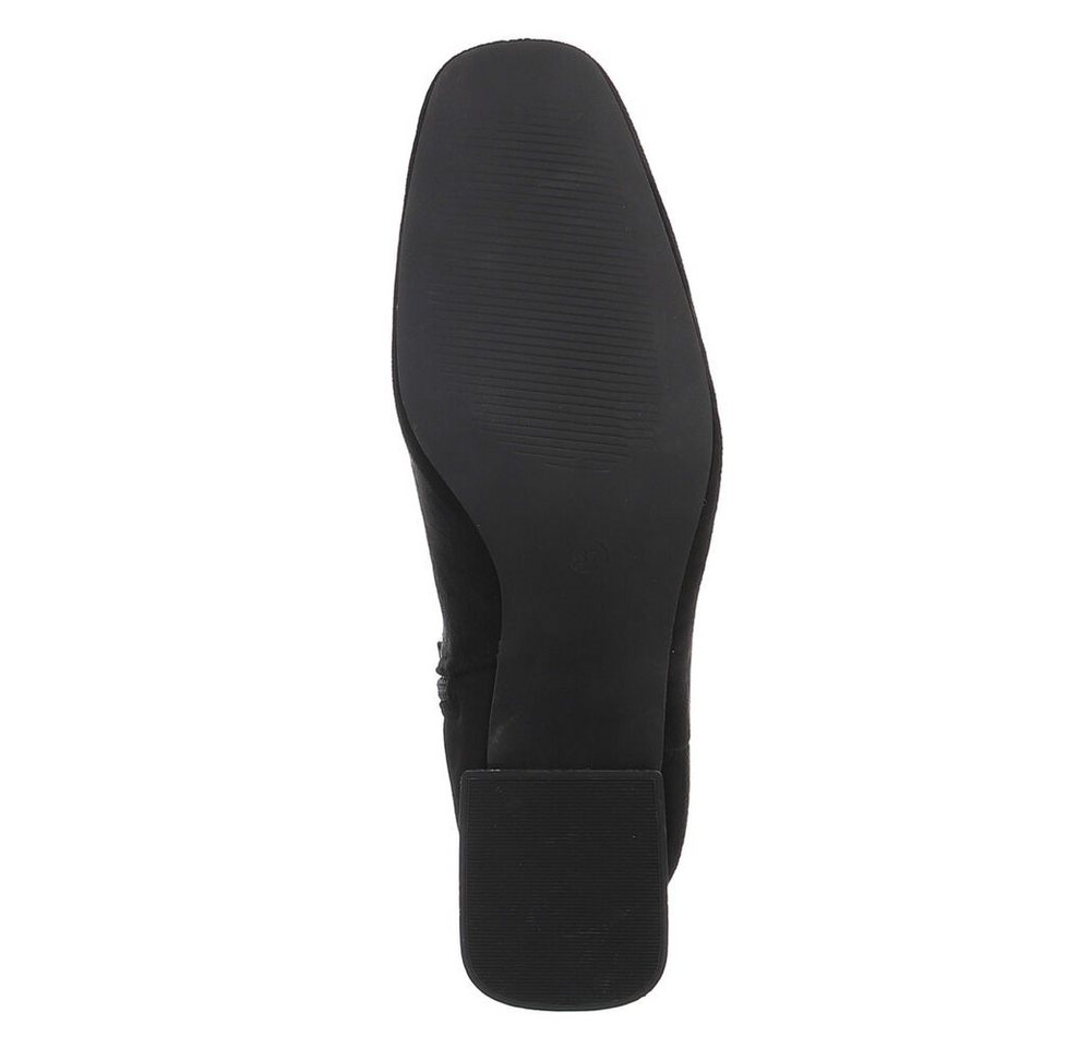 Ital-Design Damen Stiefelette mit Blockabsatz und Spitzform Stiefelette (92268938) Blockabsatz Stiefeletten in Schwarz – Bild 3 von 5