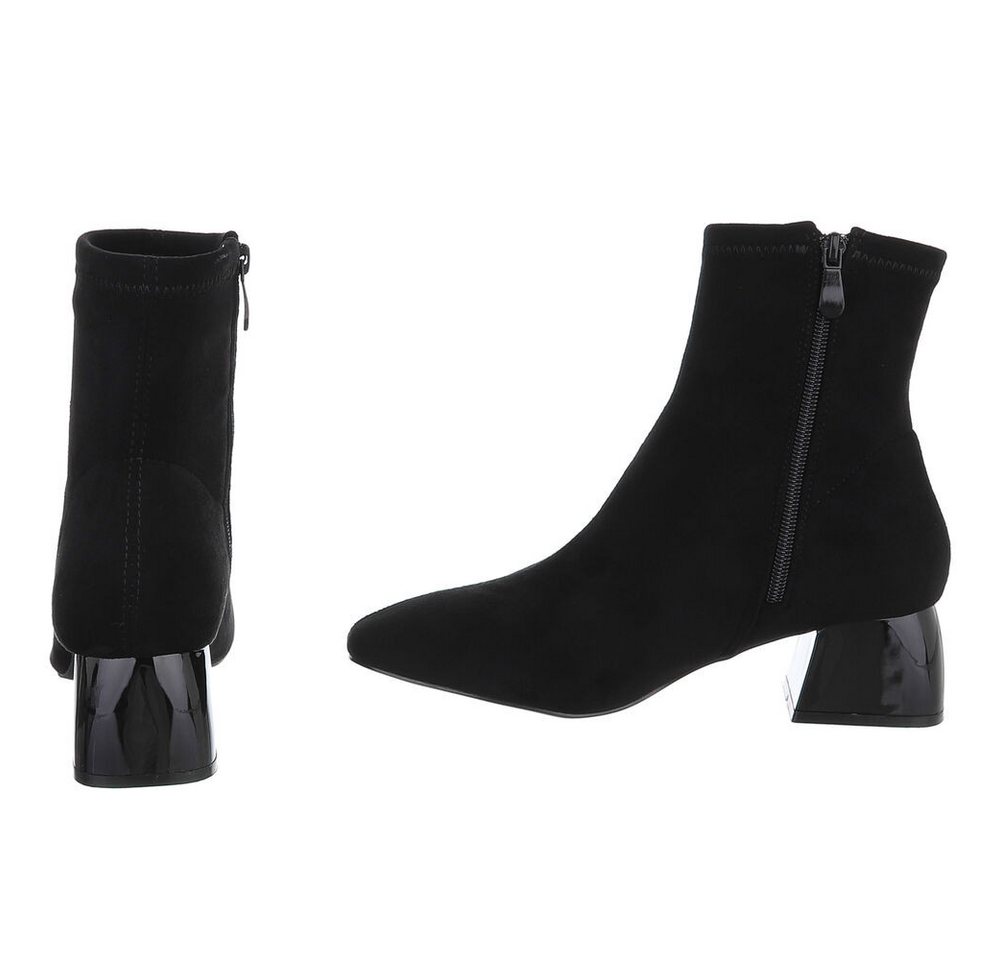 Ital-Design Damen Stiefelette mit Blockabsatz und Spitzform Stiefelette (92268938) Blockabsatz Stiefeletten in Schwarz – Bild 5 von 5