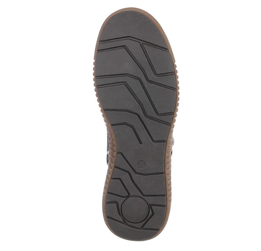 Ital-Design Damen Winterboots mit Futter und robuster Schnürung Snowboots (90827567) Flach Plateaustiefeletten in Blau – Bild 3 von 5