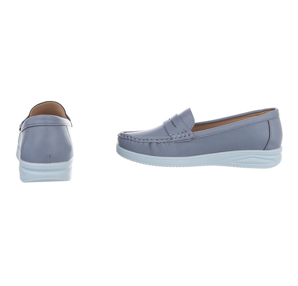 Ital-Design Elegante Damen Mokassins mit optimalem Tragekomfort Slipper (91261634) ultraleichte und komfortable sohle – Bild 5 von 5