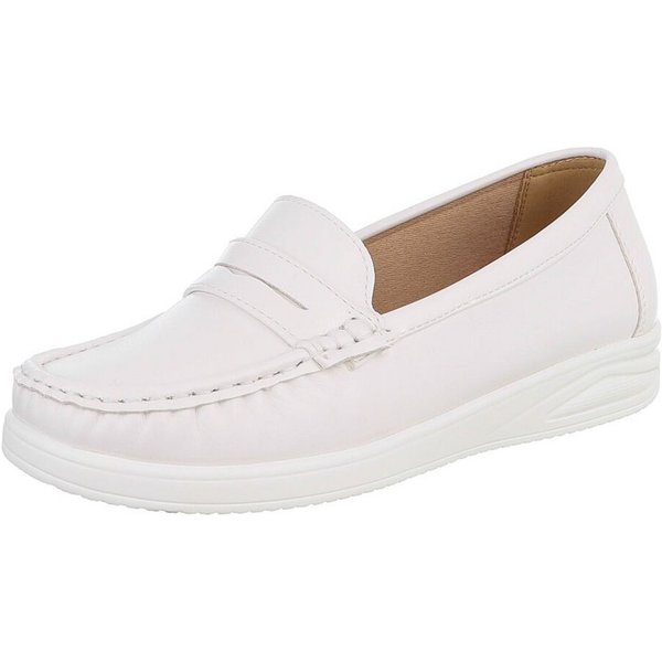 Ital-Design Elegante Damen Mokassins mit optimalem Tragekomfort Slipper (91261628) ultraleichte und komfortable sohle