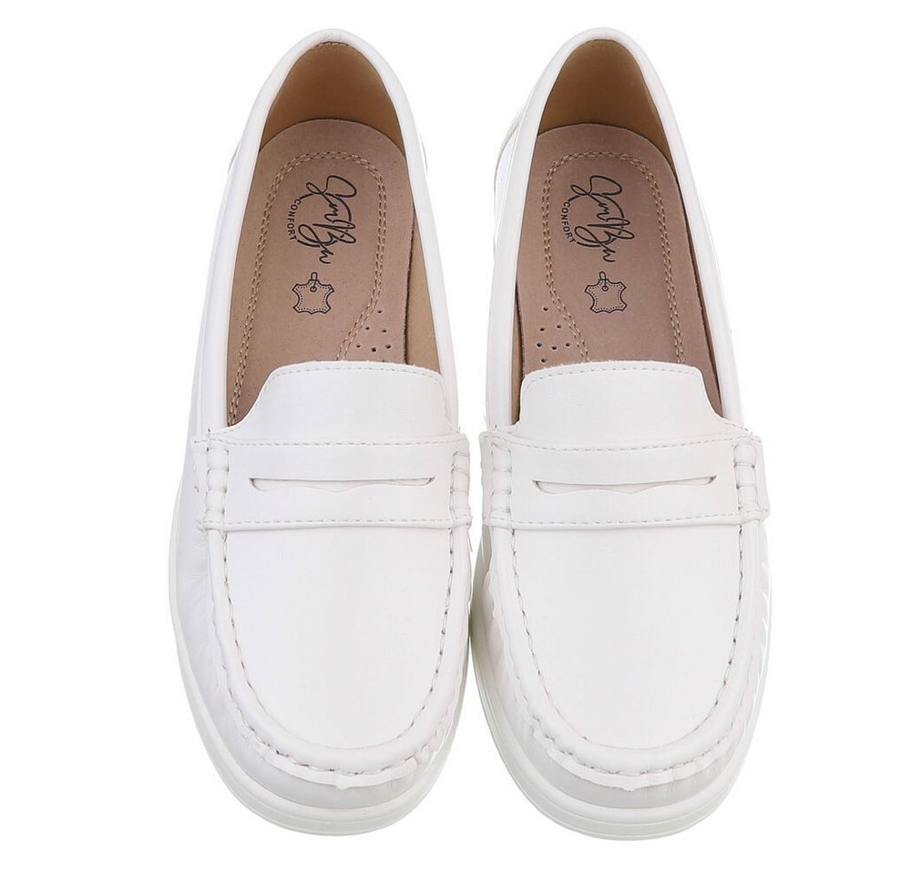 Ital-Design Elegante Damen Mokassins mit optimalem Tragekomfort Slipper (91261628) ultraleichte und komfortable sohle – Bild 4 von 5