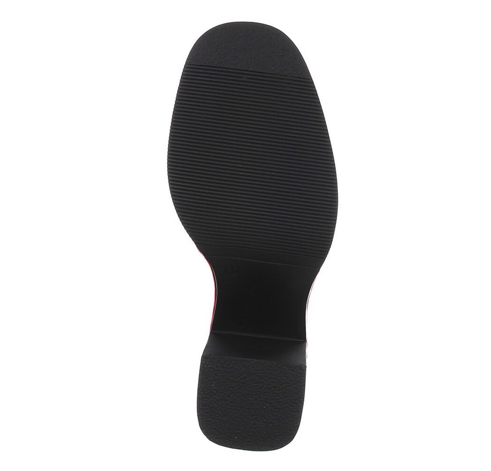 Ital-Design Eleganter Chelsea-Boot mit elastischem Einsatz und Sohle High-Heel-Stiefelette (90726841) Blockabsatz Stiefeletten in Schwarz – Bild 3 von 5