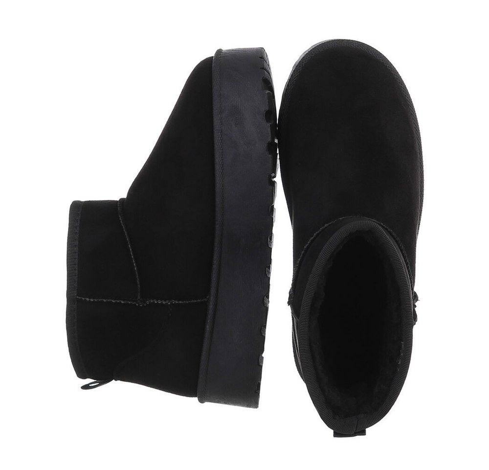 Ital-Design Kinder Snowboots Freizeit Stiefelette (87124606) Flach Stiefeletten in Schwarz – Bild 2 von 4