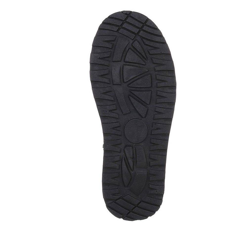 Ital-Design Kinder Snowboots Freizeit Stiefelette (87124606) Flach Stiefeletten in Schwarz – Bild 3 von 4