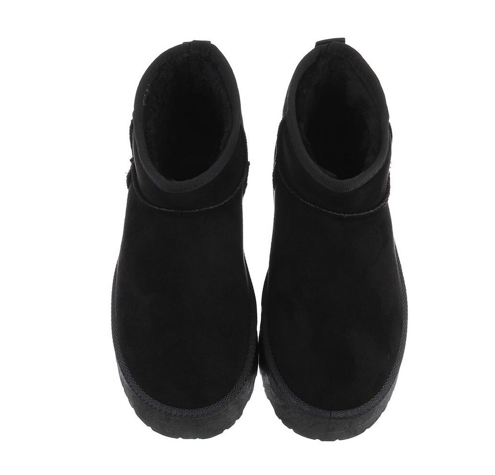 Ital-Design Kinder Snowboots Freizeit Stiefelette (87124606) Flach Stiefeletten in Schwarz – Bild 4 von 4